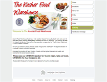 Tablet Screenshot of kosherfoodwarehouse.com